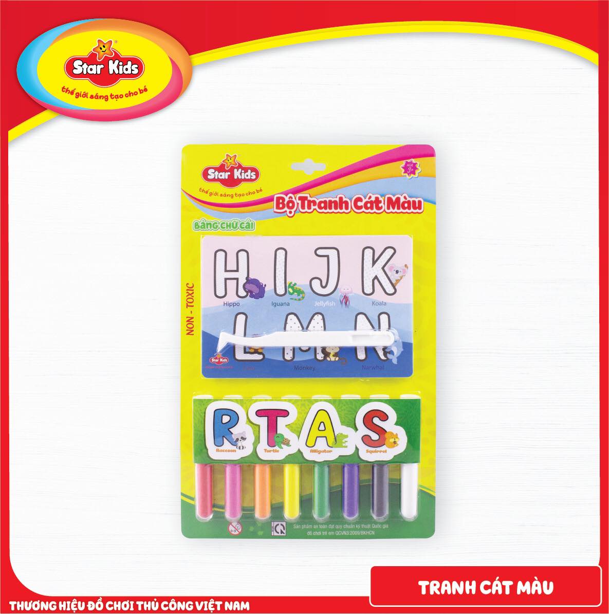 Tranh cát Star Kids chủ đề Bé vừa học vừa chơi cùng Bảng chữ cái - Sand Art Alphabet