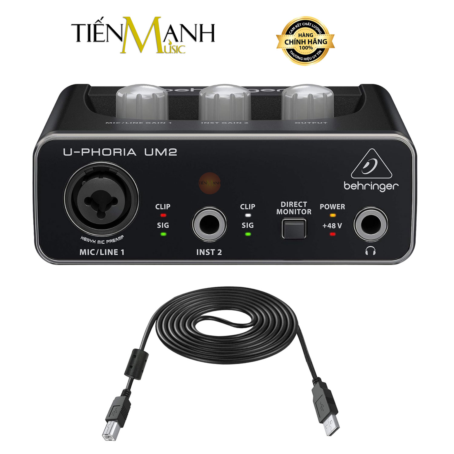 [Chính Hãng] Soundcard Behringer U-Phoria UM2 - Bộ Thu Âm Và Livestream Sound Card USB Audio Interface