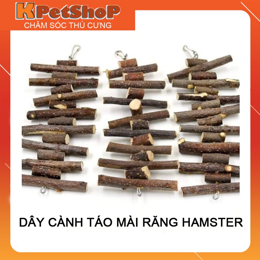 Dây cành táo mài răng cho Hamster, Sóc Bông, Sóc Đất, Sóc Bay Úc, Sóc Chuột... - Dây30cm