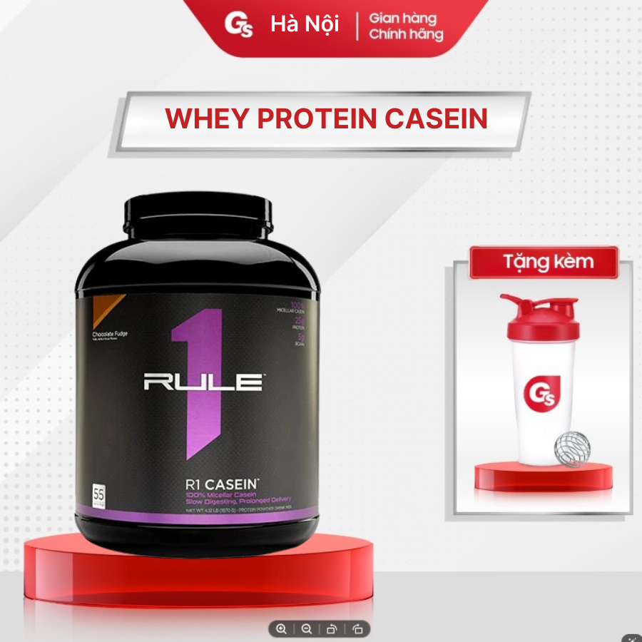 Bột tăng cơ Whey Protein Rule1 R1 Casein, 4.0 Lbs (55 Servings) nhập khẩu Mỹ - Gymstore nuôi dưỡng