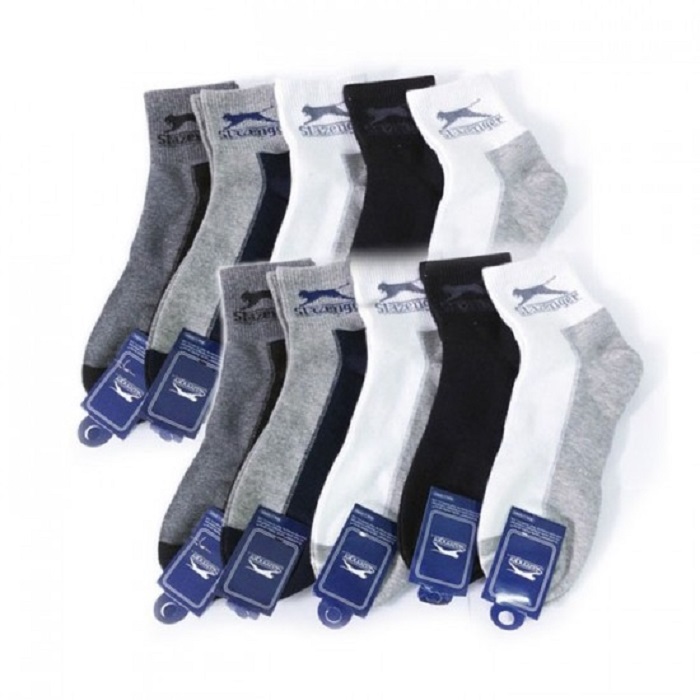 Vỉ 10 đôi tất cotton cao cổ Hàn Quốc SLazenger cho Nam
