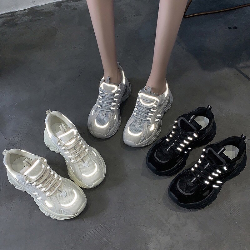 Giày thể thao nữ đế gồ phản quang Sport, giày sneaker nữ hot chất