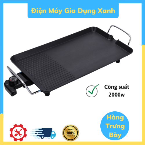 Bếp nướng điện kangaroo kg 699g 2000 w trưng bày mới 99% chính hãng bề mặt bếp bằng hợp kim nhôm, có phủ lớp chống dính đá hoa cương