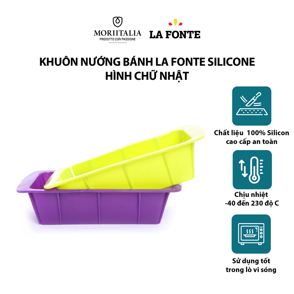 Khuôn nướng bánh Silicone hình chữ nhật - La Fonte - YY20790