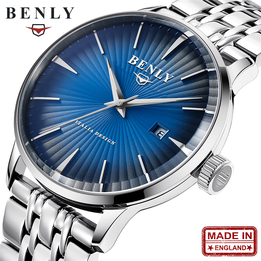 Đồng hồ Nam BENLY JAMES Anh Quốc - Kính Tráng Sapphire – Dây thép đúc đặt cao cấp - Đồng hồ nam cao cấp, Đồng hồ nam kính sapphire, Đẹp,Sang trọng,Đẳng cấp, Bền, Giá Sốc, Đồng hồ nam đẹp, Đồng hồ Nam Kim Dạ Quang