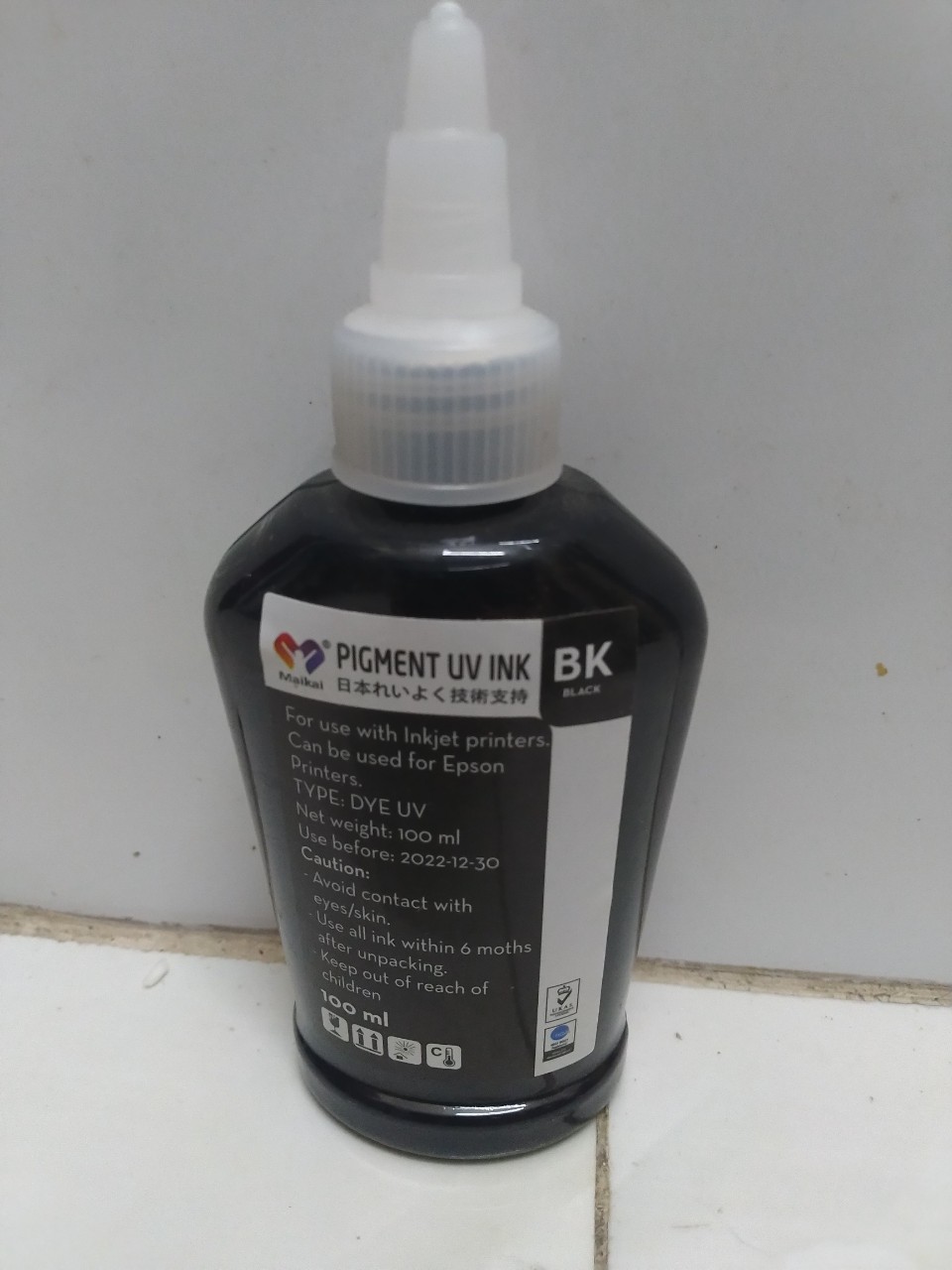 Mực Dầu chai màu đen loại 100ml