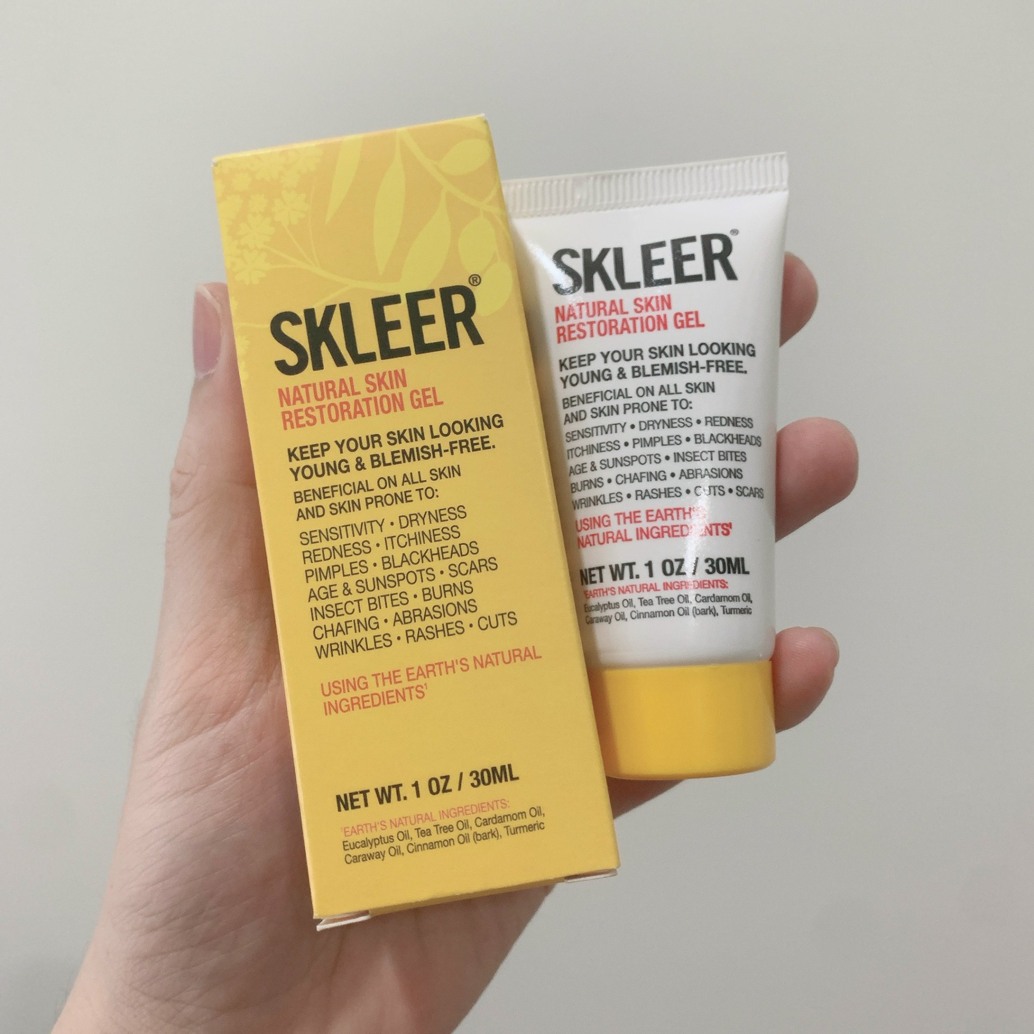 Gel giảm sưng phục hồi và tái tạo da skleer natural skin restoration gel 30ml
