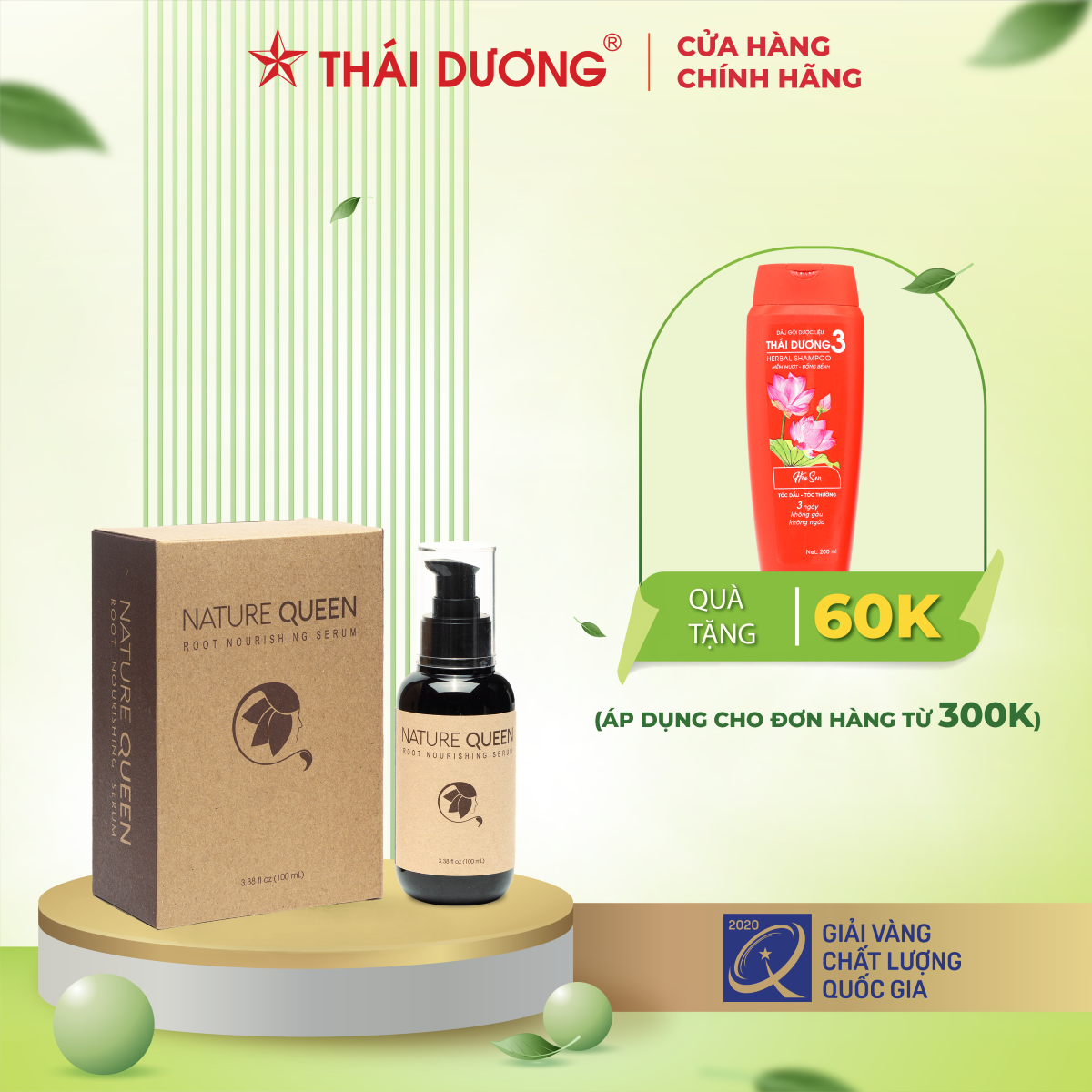 Serum nature queen giúp mọc tóc 100ml - sao thái dương
