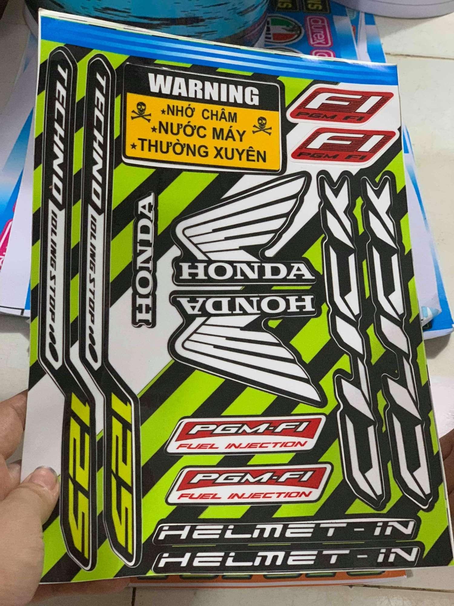 Tem tấm logo click 125 cánh chim honda trọn bộ