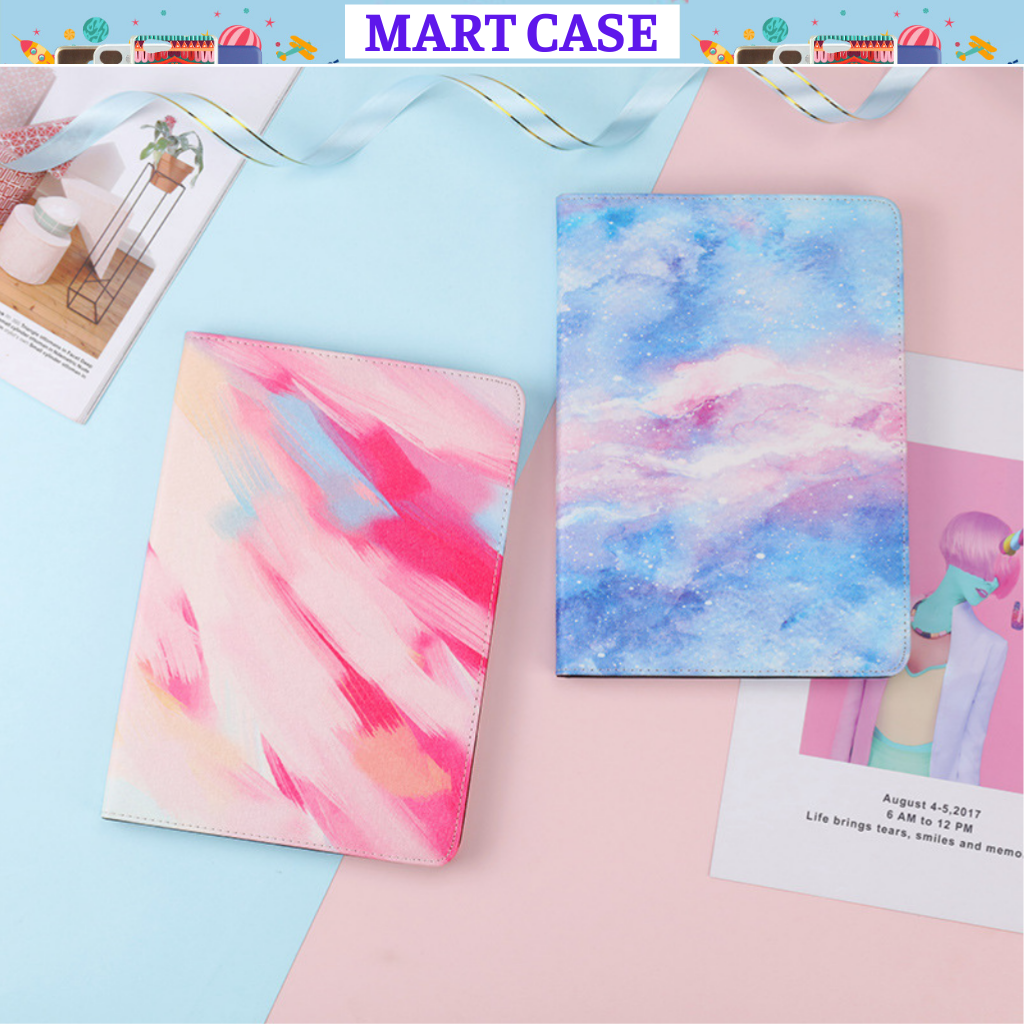 Ốp ipad gen 8 silicon Sơn Mài Vân Đá ốp ipad Air 4/Pro 11''/9.7/10.5/10.2 gen 7/8/2017/2018/Air2/Air1...MART CASE
