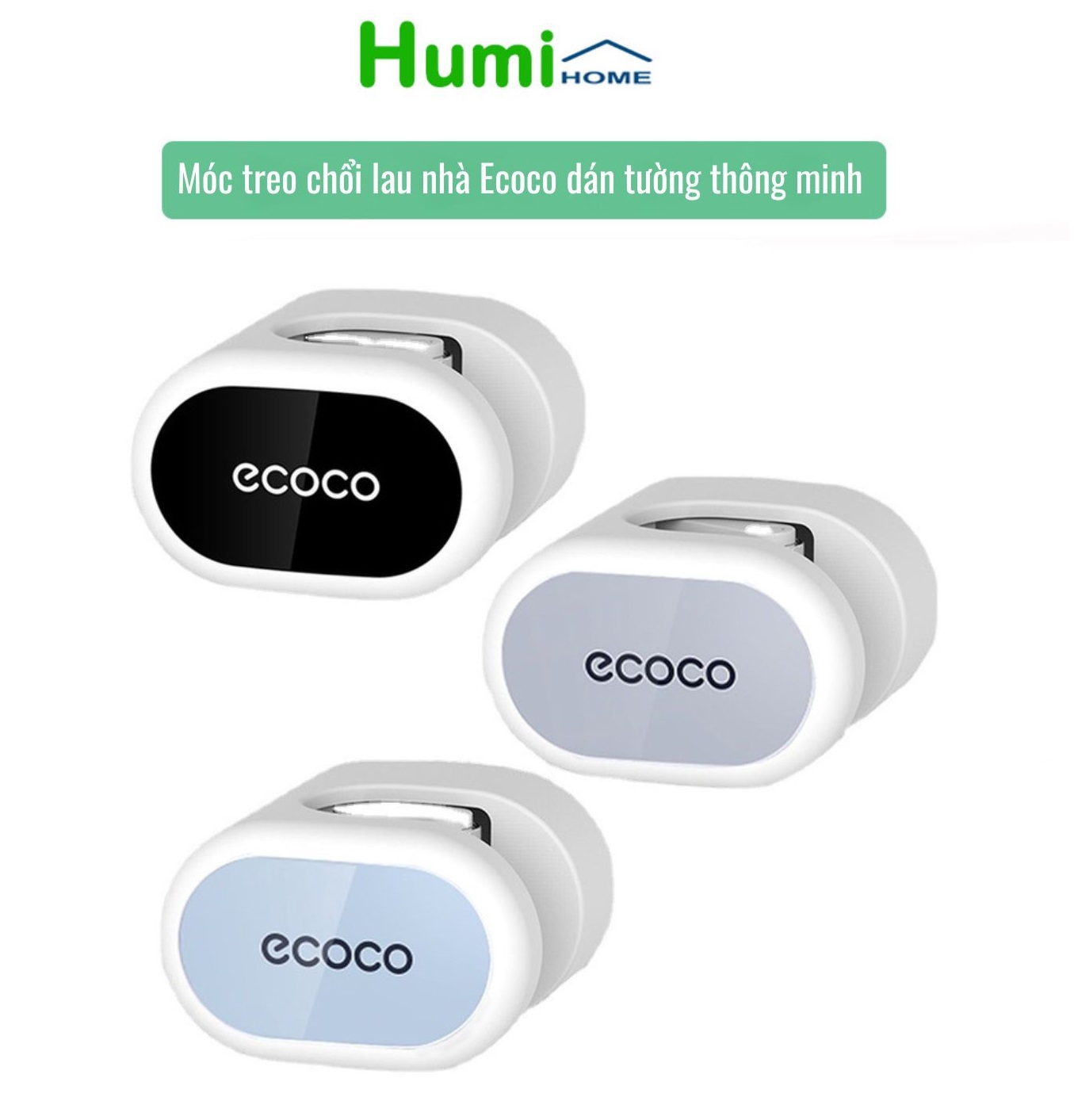 Móc treo chổi lau nhà, treo cây lau sàn dán tường thông minh thương hiệu ecoco