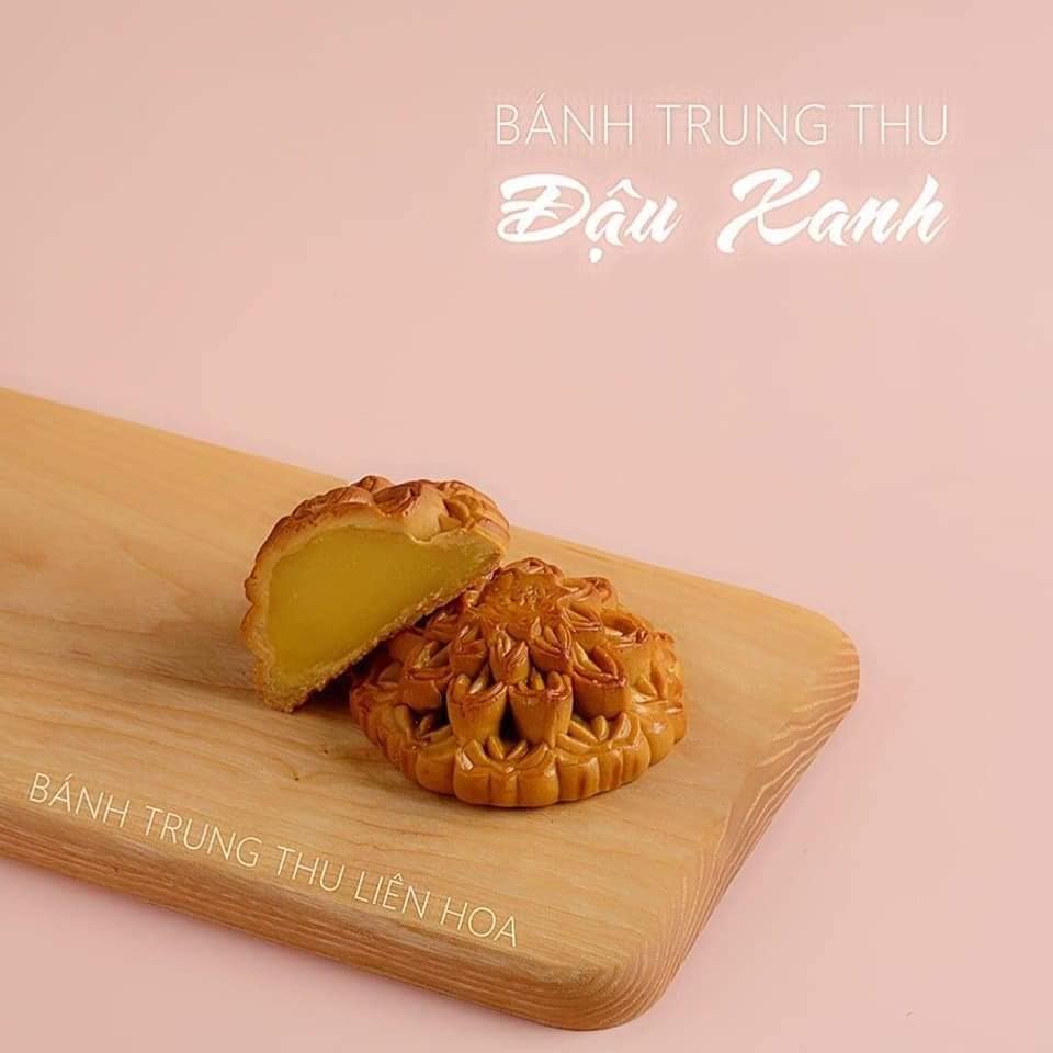 Bánh trung thu chay Liên Hoa 130g nhân đậu xanh
