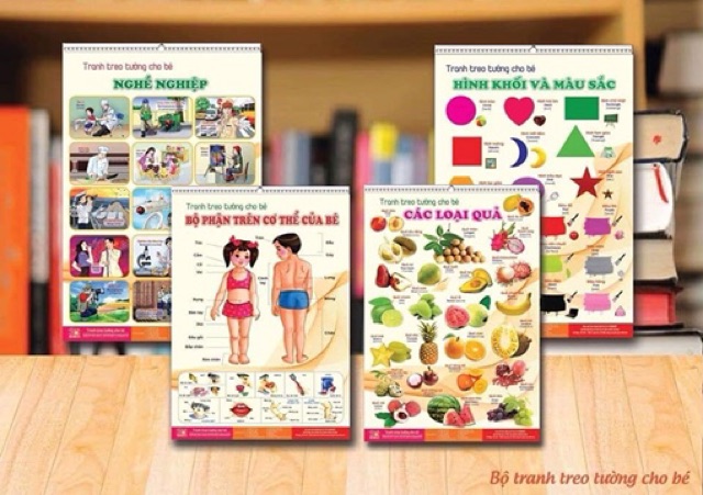 Bộ Tranh treo tường 12 chủ đề cho bé - Tăng khả năng nhận biết - gia dụng tiện ích cho cả nhà