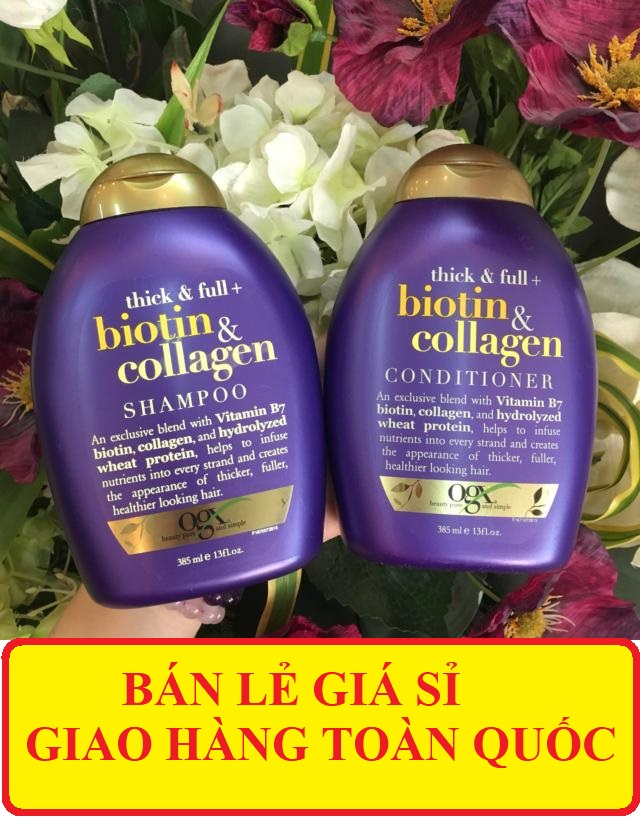 [HCM][CHUYÊN SỈ] Cặp Dầu Gội Và Xả Thick And Full Biotin Collagen Organix Mỹ dầu gội và xả