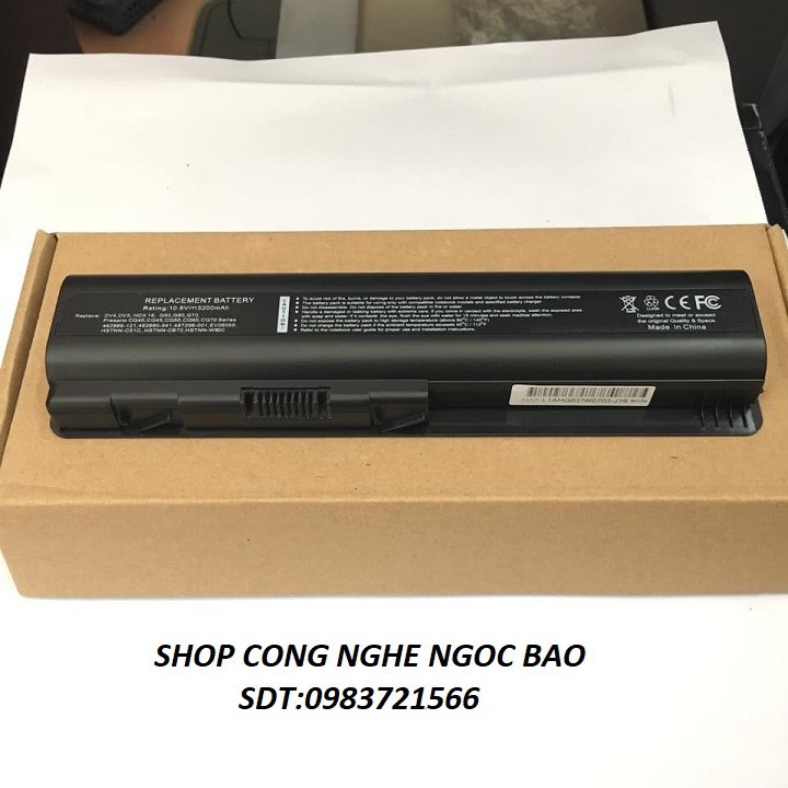 Pin laptop HP Compaq Pavilion CQ40 CQ41 CQ45 CQ50 CQ60 CQ61 CQ70 CQ71 G70 DV4 DV5 6 cell