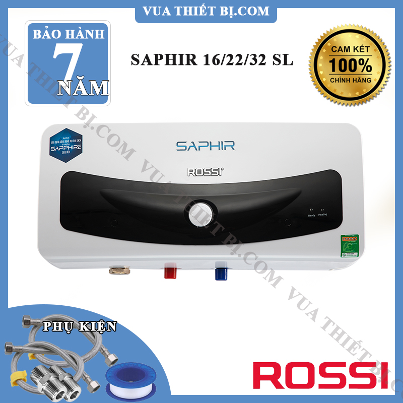 Rossi saphir 16/22/32l ngang - bình nóng lạnh gián tiếp
