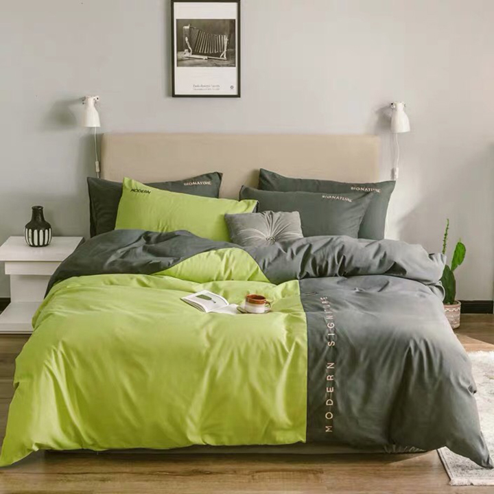 [ HÀNG HÈ 2020]  Bộ Chăn Ga Gối Cotton MODERN   ( 1 ga + 2 gối nằm + 1 vỏ chăn), chất liệu mềm mại, màu sắc tươi tắn, CÓ ẢNH THẬT