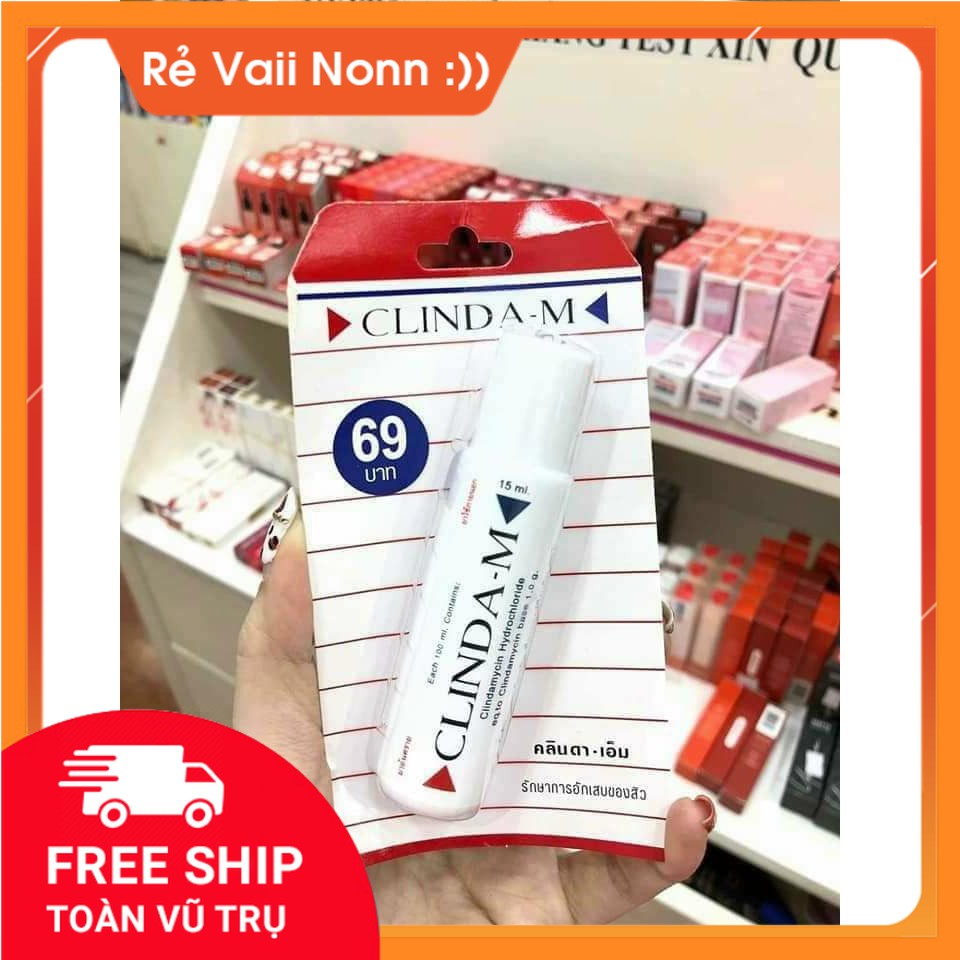Serum chấm mụn clinda m thái lan 15ml khử mụn cám , mụn đầu đen , mờ thâm sẹo hiệu quả
