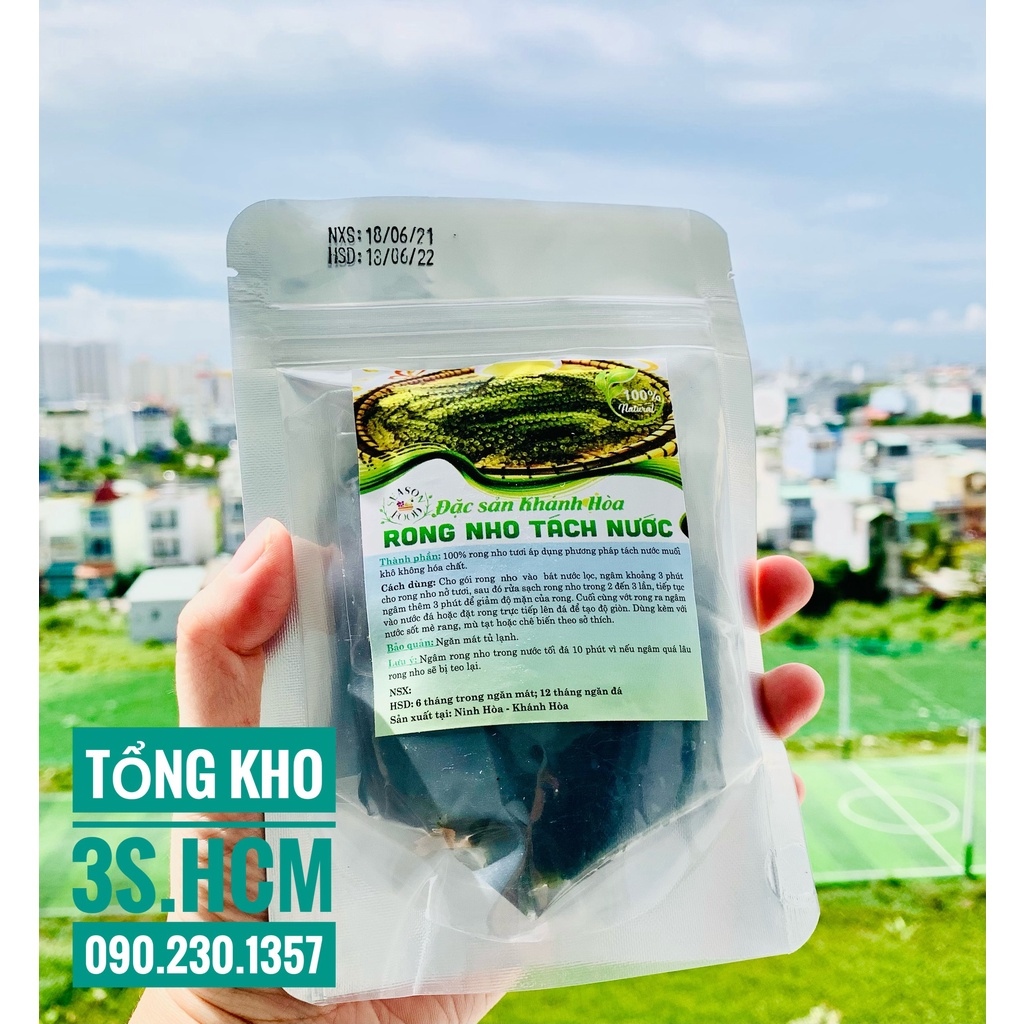 ◙✵  💥GIÁ SỈ💥[COMBO 10 gói x 100g nở 300g] Rong Nho Tách Nước Khánh Hoà- Nha Trang- Công Nghệ Tách Nước Tiêu Chuẩn Nhật Bản