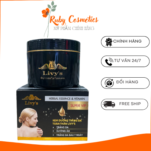 Kem dưỡng trắng da body Livy's Đen