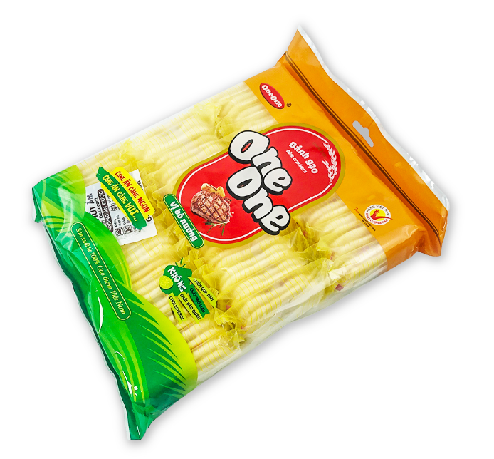 combo 2 gói Bánh gạo vị bò nướng One One gói 230g