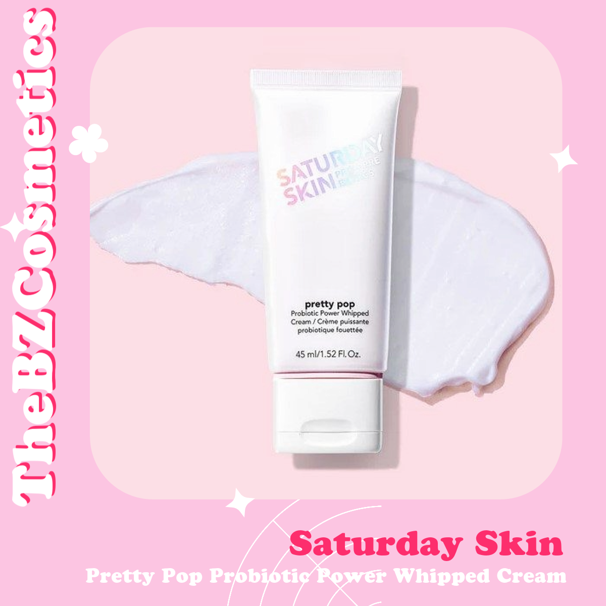 Kem Saturday Skin Pretty Pop Probiotic Power Whipped Cream dưỡng ẩm phục hồi cải thiện kết cấu da