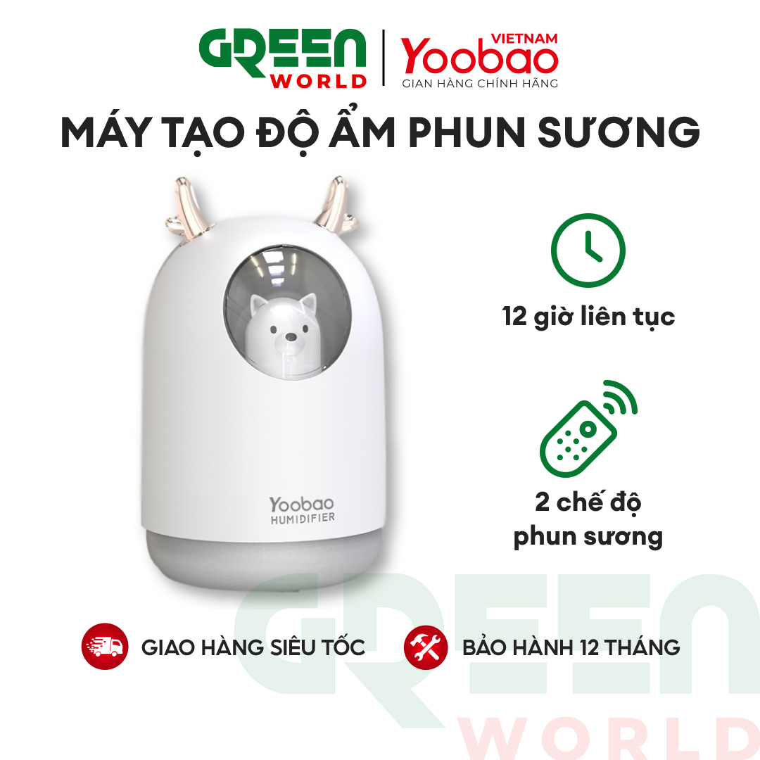Máy tạo độ ẩm phun sương giúp tạo độ ẩm bảo vệ chống khô da Yoobao M106