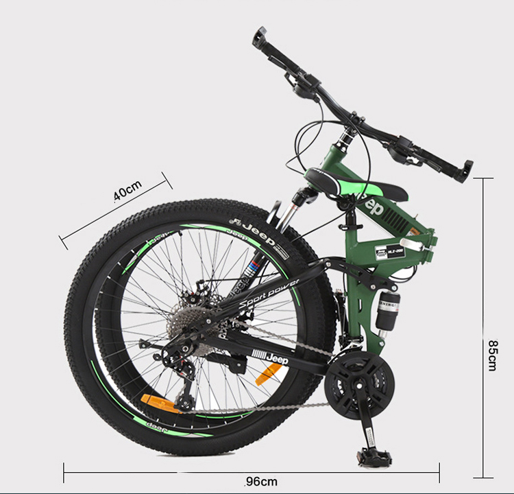 Xe đạp thể JEEP gấp gọn sành điệu khung thép siêu bền phanh đĩa cơ