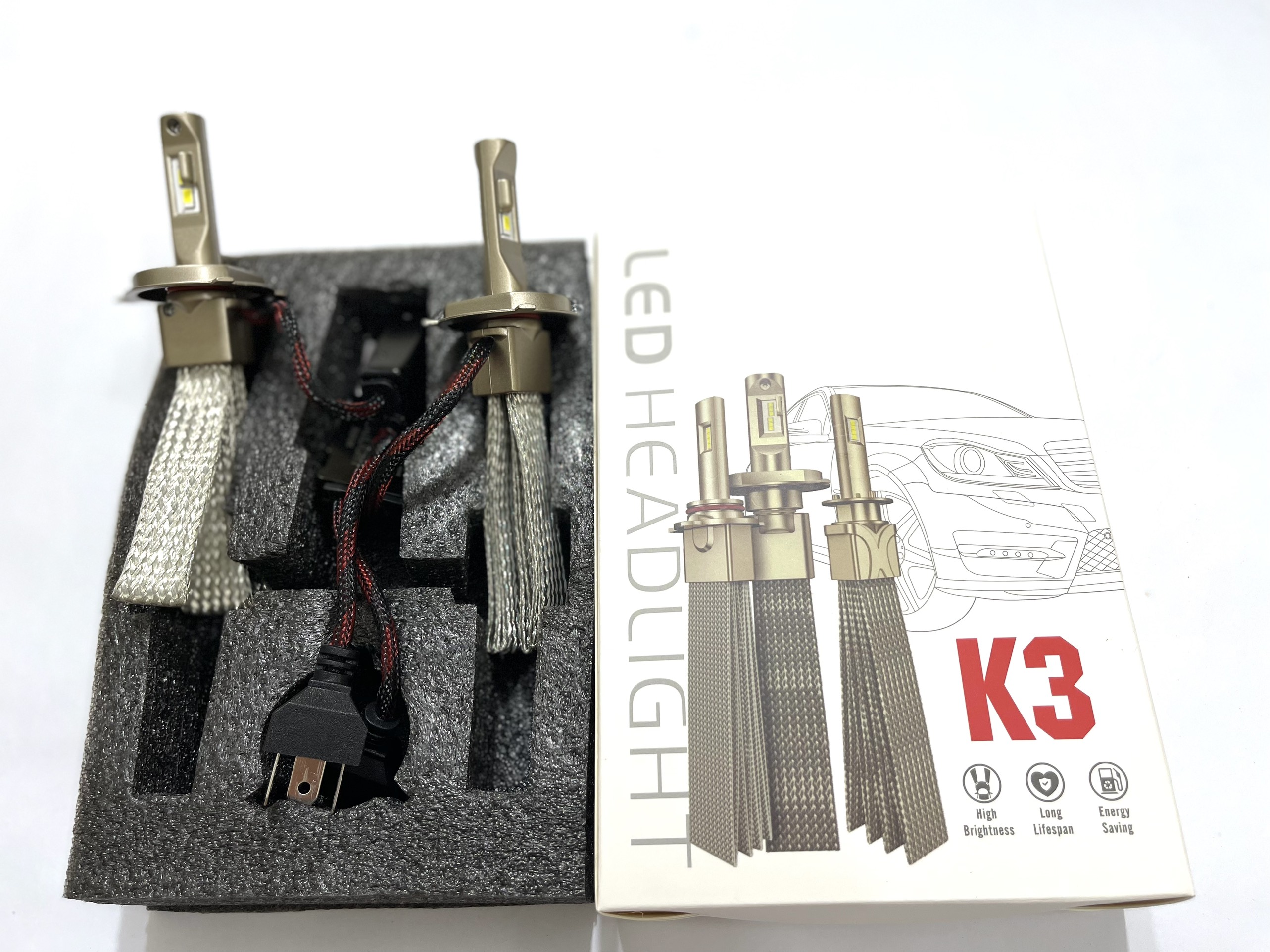 Đèn pha led k3 lắp oto, xe máy - bảo hành 1 năm