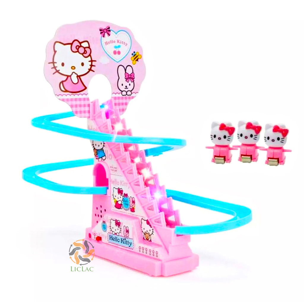 Đồ chơi cho bé mèo kitty leo cầu thang có đèn và nhạc cực dễ thương - Home Baby