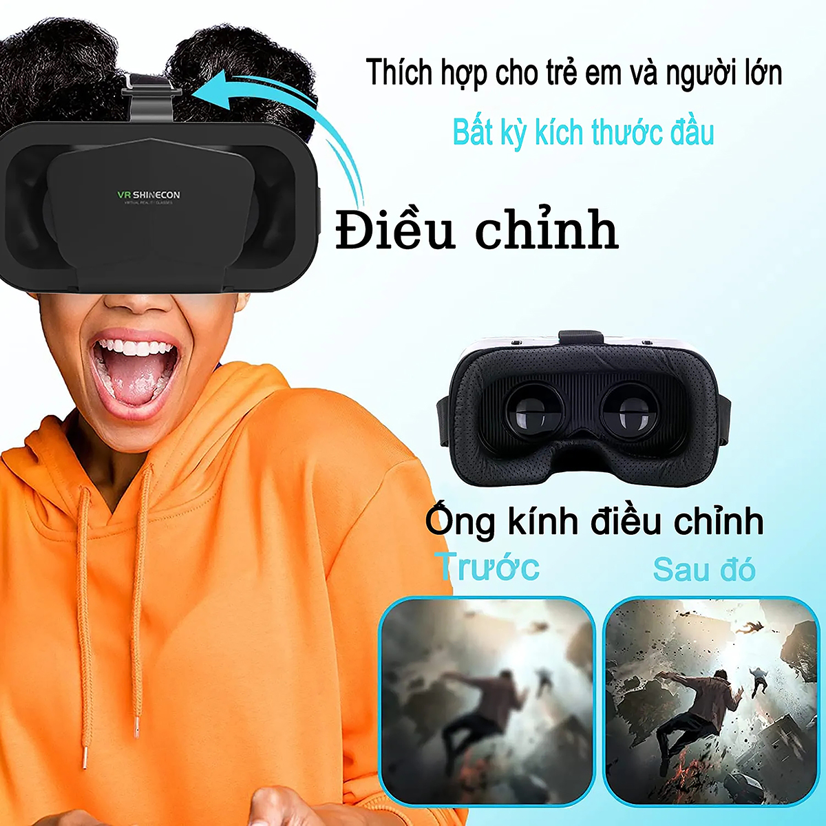 Kính vr 3d - trải nghiệm ảo thực đỉnh cao, xem phim 3d, thưởng thức thế giới ảo