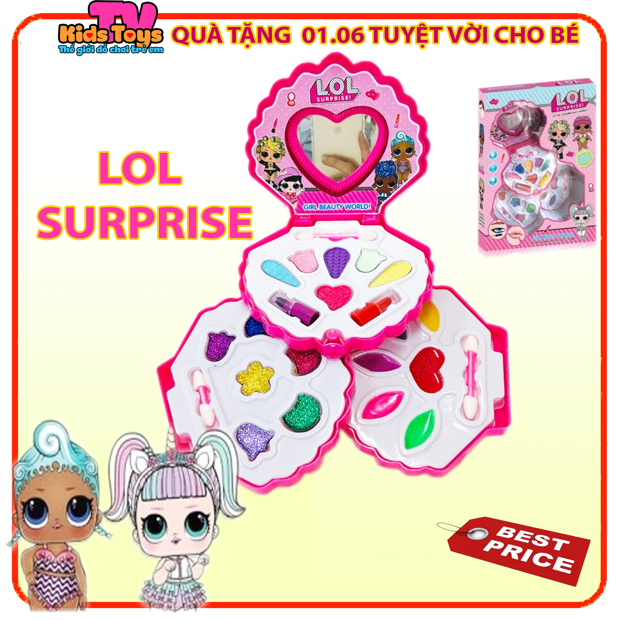 ( QUÀ TẶNG HATCHIMALS) Đồ Chơi Trang Điểm Thật Cho Bé GáiKidstoys tv - Hình vỏ sò  Các Chi Tiết Đều Là Thật, An Toàn Tuyệt Đối, Tăng Trí Tưởng Tượng - Đồ Chơi Trang Điểm Búp Bê, Đồ Chơi Trang Điểm Cho Trẻ Em