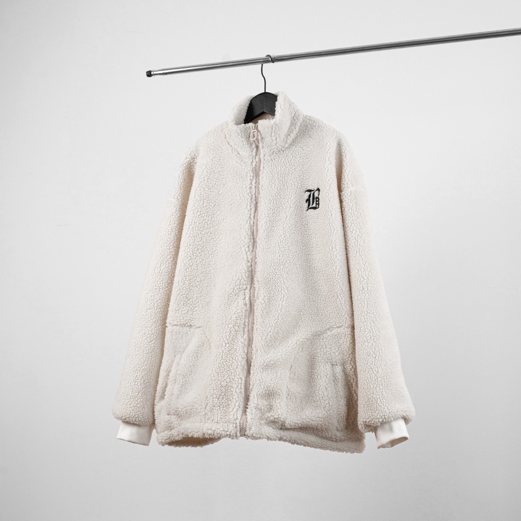 Áo khoác bomber varsity Fleece MSW town, áo jacket lông cừu thêu nam nữ unisex