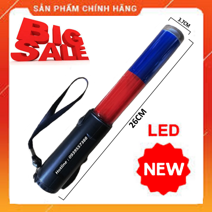 Gậy đèn chỉ huy giao thông 2 màu , gậy đèn cảnh báo