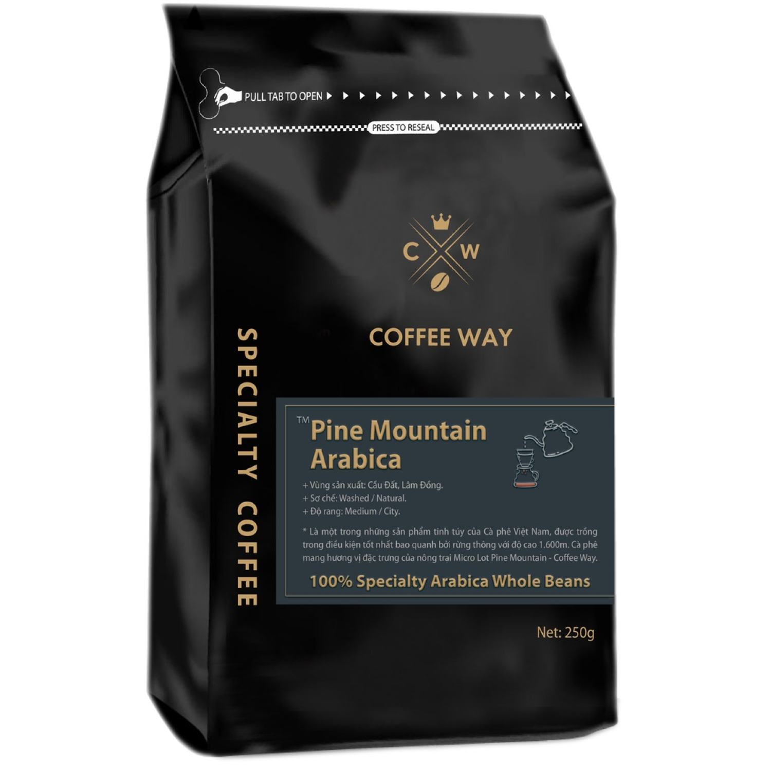 Cà phê Coffee Way - Arabica Cầu Đất Đặc Biệt - Pine Mountain Arabica.