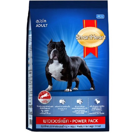 Thức ăn hạt tăng cơ cho chó smartheart power bao 20kg