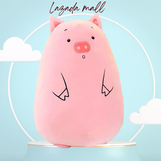 Gấu Bông Ôm Hình Heo Tròn Siêu Mềm Mịn Ngộ Nghĩnh (2 Size)