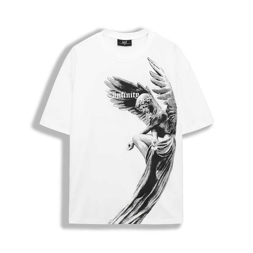 Áo Thun Nam INF  Angel Statue Màu Trắng