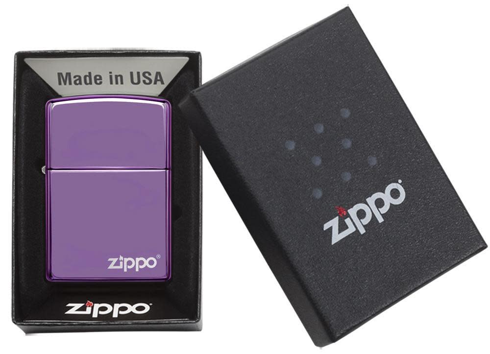 Bật lửa zippo 24747zl classic high polish purple zippo logo