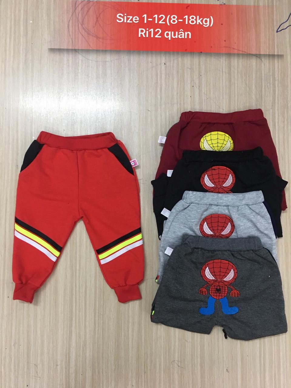 Combo 4 quần dài lưng thun da cá cho bé trai từ 5-20kg