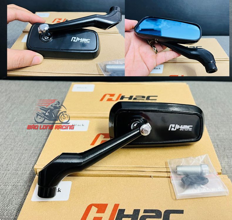  Kính chiếu hậu gương H2C vuông Siêu Rẻ nhôm đúc gắn nhiều loaij xe máy Sirius Wave Dream Exciter Winner Sonic Satria Airblade.... 