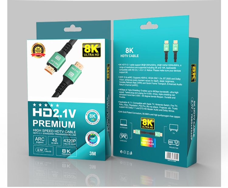Cáp hdmi 2.1 8k cao cấp,từ 3m,5m,10m,15m,20m,hdmi 2.1v premium hdtv 8k