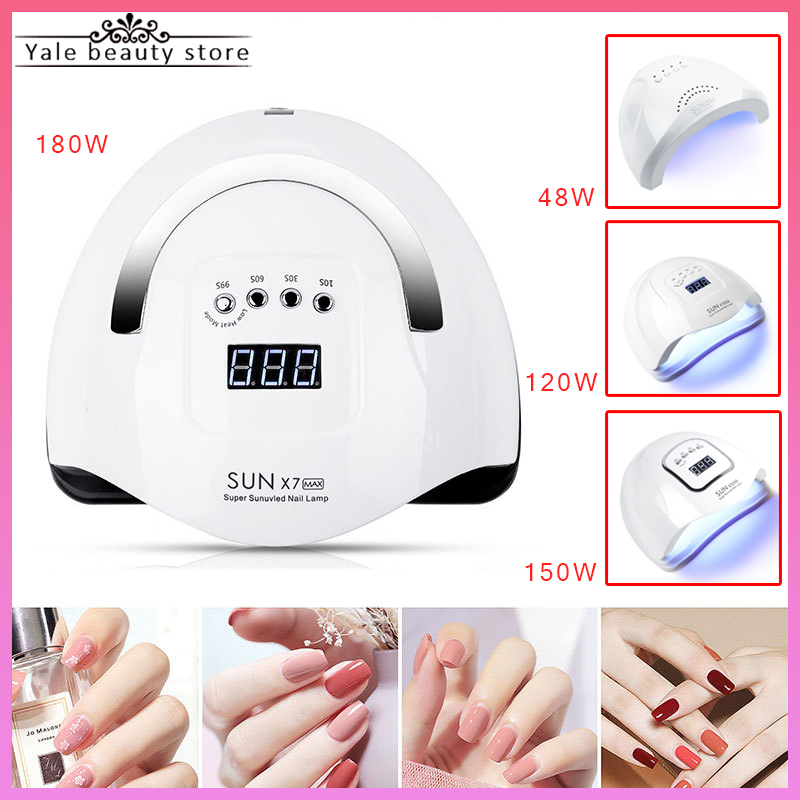 [HCM] Máy hơ gel (máy sấy gel) đèn led 48W-180W SUN 5 - SUN X7 MAX