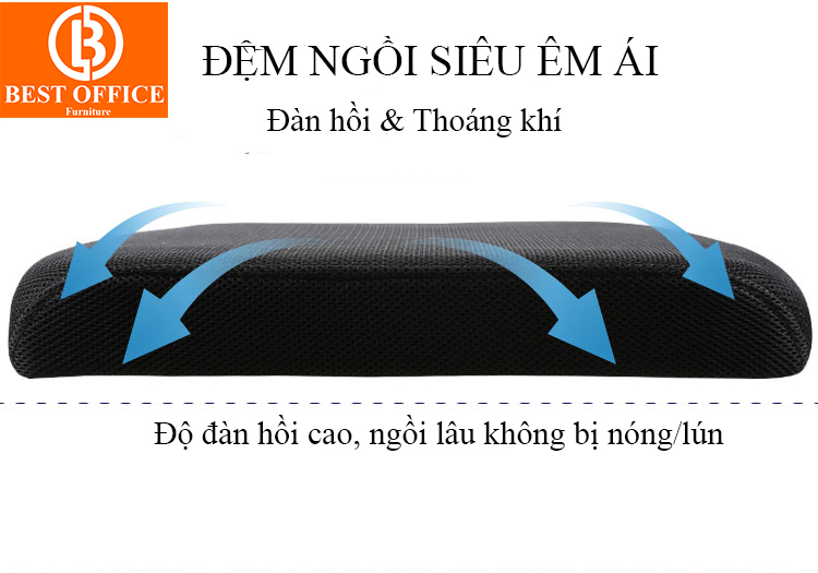 Ghế chân quỳ lưng lưới cao CQ4101 siêu thoáng mát - Chống ê mỏi cổ hiệu quả , ghế văn phòng khung thép bền
