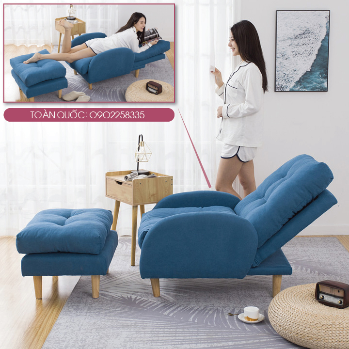  Ghế Sofa Lười Ghế Bành Nằm Xem Tivi - Đọc Sách Ngả Lưng Nhiều Chế Độ Sofa Thư Giãn Kèm Đôn 