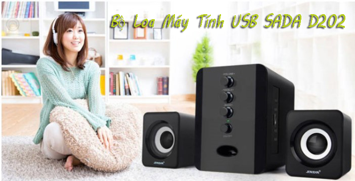Loa Karaoke, Loa Máy Tính Mini, Loa Vi Tinh Cong Suất Lớn, Bộ Loa Máy Tính USA SADA D202 Cao Cấp, Loa Máy Tính Mini, Chọn Ngay Bộ 3 Loa Máy Tính USB SADA D202 Bass Chuẩn, Âm Thanh Tuyệt Đỉnh, Thiết Kế Bắt Mắt Sang Trọng