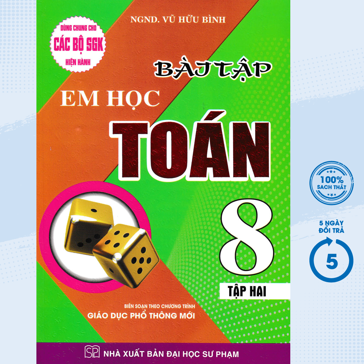 Sách - Bài Tập Em Học Toán Lớp 8 Tập 2 (Dùng Chung Cho Các Bộ SGK Hiện Hành)  - HA - Newshop