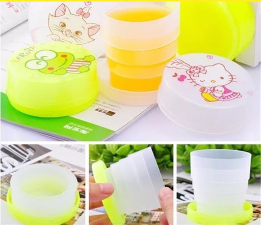 Cốc nước gấp gọn mini hình thú dễ thương, Ly Nước Xếp Gọn Hình Thú