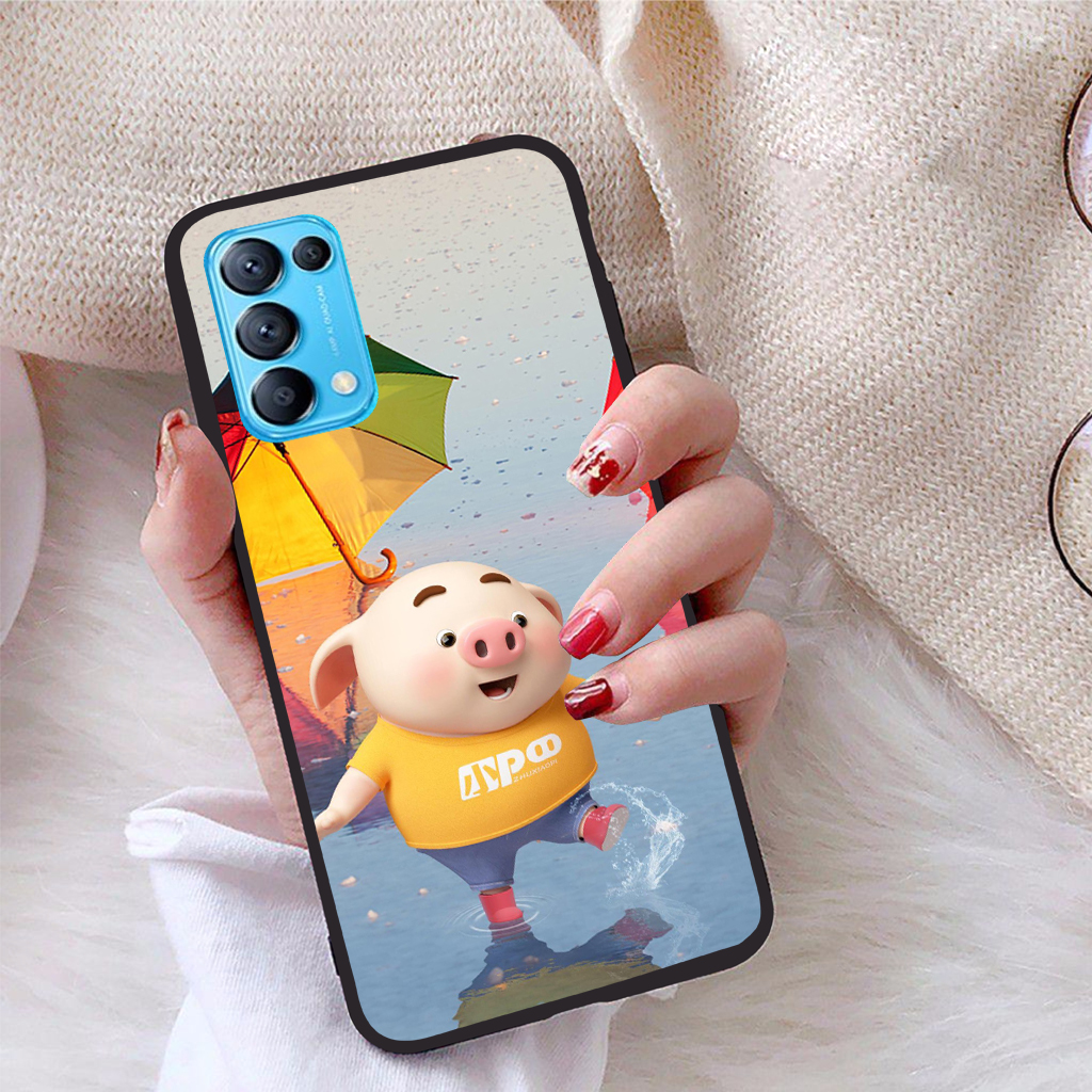 Ốp lưng oppo reno 5 viền dẻo tpu bst pig cute