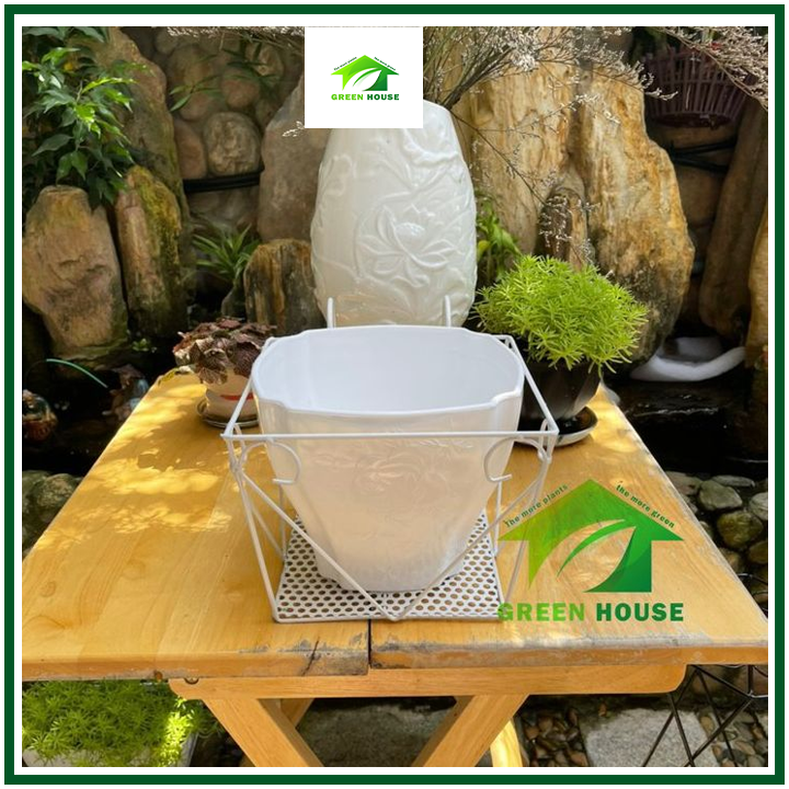 Combo 2 giỏ Treo Ban Công Hình Vuông Cây Cảnh